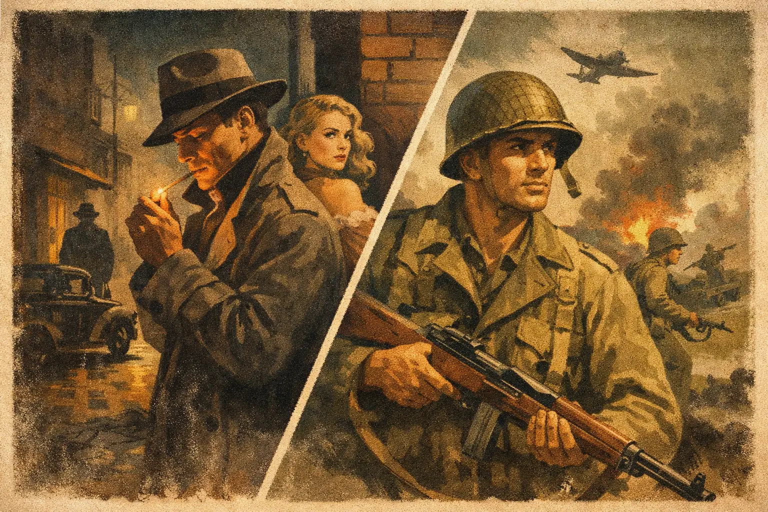 Postwar Noir Versus Wartime Fiction Compared